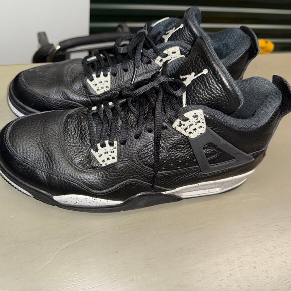 Nike Air Jordan 4 Retro LS Oreo Black Cement 2015 314254–003 Men's Size 12 - Picture 3 of 8